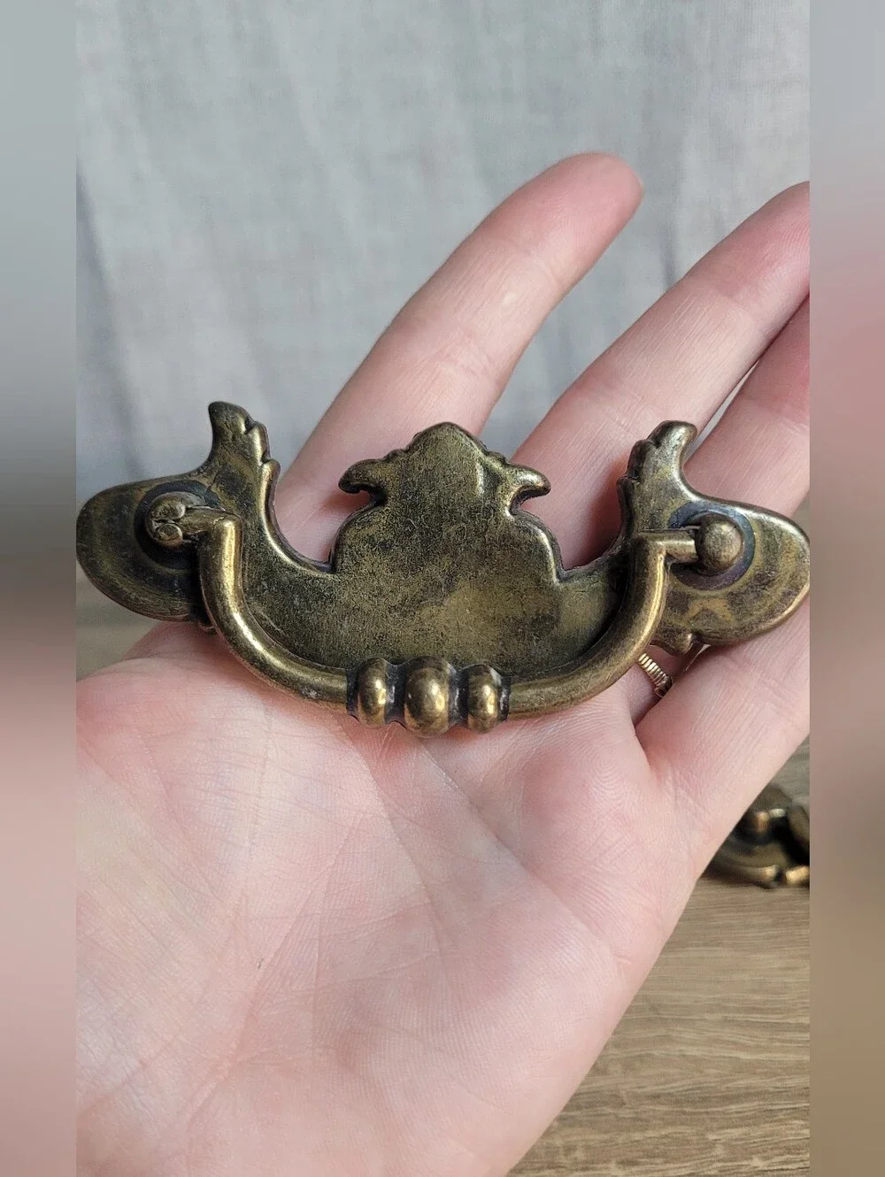 Antique Brass Drawer Pulls - Set of 4